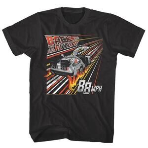 Back Future 88MPH Flames Retro Movie Graphic Unisex T-Shirt